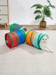 3-Way Collapsible Rainbow Cat Tunnel Toy - 2