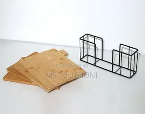Seti ya Vipande 5 vya Mbao ya Mianzi ya Kukatia na Kishikilia