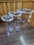 3 Large Acrylic Storage Containers Set - 2