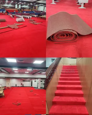 Carpet za Ofisi za Ukutani - Nyekundu au Kijivu Giza