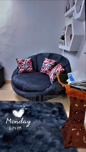 6x6 Bed with 1 Bedside Table and 2-Seater Sofa