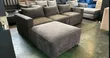 Seti ya Sofa Grey ya Viti 3 na Ottoman - 2