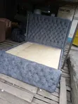 New 5x6 Grey Velvet Bed Frame - 2