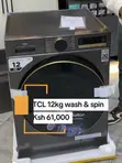 TCL 12 Kg Mashine ya Kufulia C312flg - 1