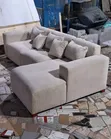 Kochi ya L-Shape ya Kisasa ya Beige ya Viti 5 - 2