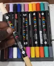 Vifaa vya Rangi za Acrylic 12 Vipande 24 Rangi Vikiwa na Ncha Mbili - 2