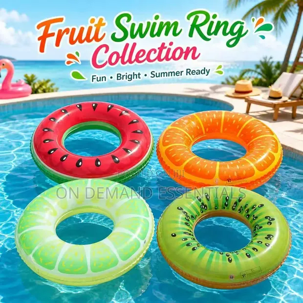 Summer Fruit Swim Ring Floaters - 1
