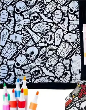 DIY Coloring Blanket with Marker Pens
