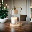 Electric Textured Glass Shade Candle Lamp (Dimmable) - 3
