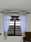 3-Piece Sheer Kitchen Curtain Set - 1