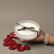 Mishumaa ya Kioo Bendi Nene - Nyeupe - 2