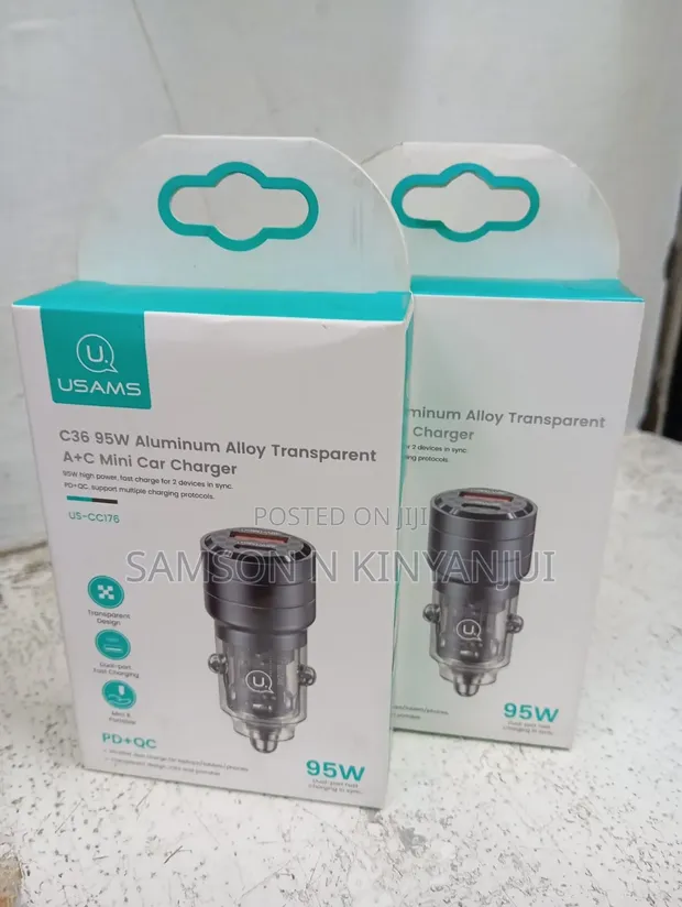 USAMS 95W A+C Mini Car Charger - 1