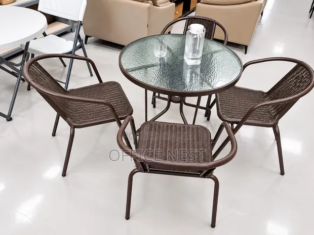4-Seater Outdoor Patio Table Set with Chairs - 1