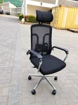 Ergonomic Mesh Office Chair with Headrest - 1