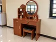 Modern Dressing Table with Mirror and Stool - 2