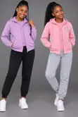 Set ya Nguo za Wasichana (Hoodie na Track Pant) Miaka 7-13 - 3
