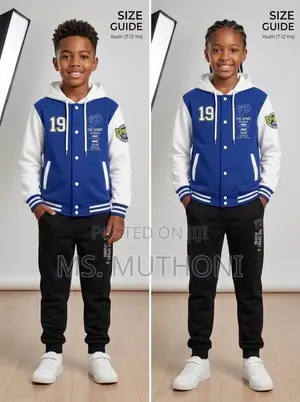 Set ya Tracksuit ya Watoto ya Rangi za Chuo na Varsity (Miaka 7-12)