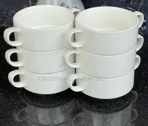Ceramic Soup Bowls with Handles (Set of 6)