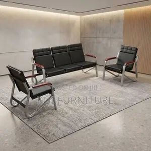 Seti ya Sofa ya Ofisi ya Executive ya Viti 5 - Nyeusi