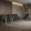 Seti ya Sofa ya Ofisi ya Executive ya Viti 5 - Nyeusi - 3
