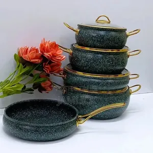 9pcs Green Granite Cookware Set