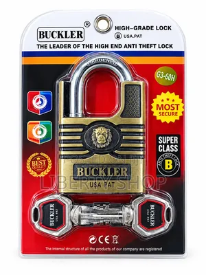Buckler Heavy Duty Padlock - Dhahabu