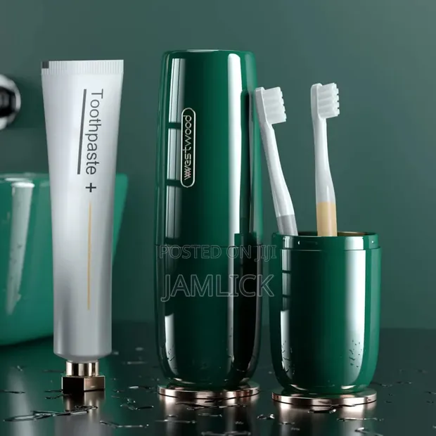 Portable Toothpaste Toothbrush Holder - ABS Bathroom Organizer - 1