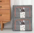 Sanduku la Hifadhi la 100L Lenye Zipi kwa Nguo 42x60x40cm - 3