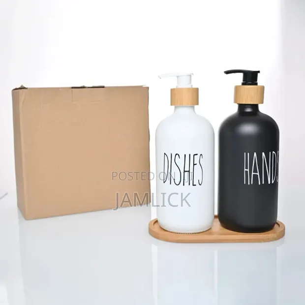 2 Pcs 500ml Ceramic Soap Dispenser Set - 1