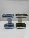 Classy Double Soap Holder - ABS/PS Bathroom Organizer - 2