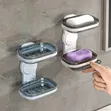Classy Double Soap Holder - ABS/PS Bathroom Organizer - 3