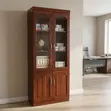 Kabati la Ofisi la Mbao la Mahogany lenye Milango 2, Ubora wa Juu - 4