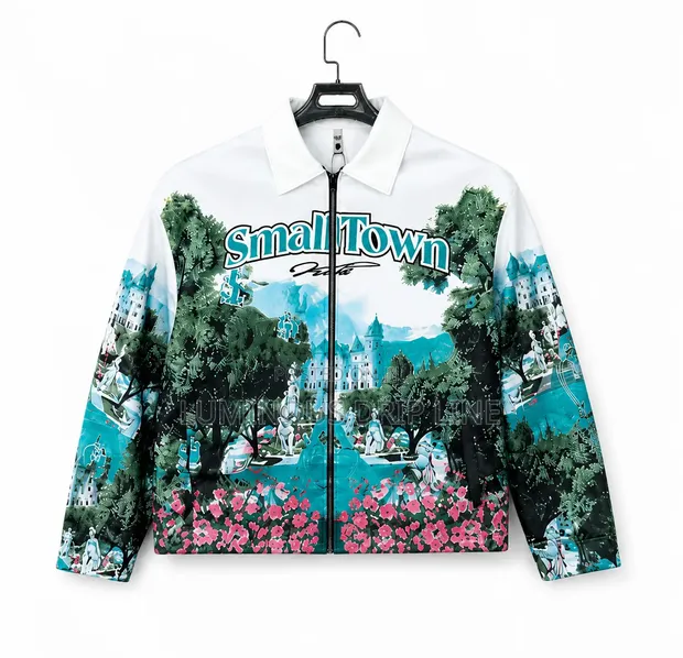 Japanese Inspired Faux Leather Jacket - Red - 1