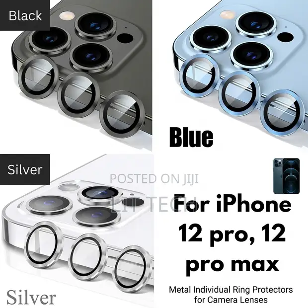 Kinga ya Lens ya Kamera ya Metal Ring kwa iPhone 12 Pro/Pro Max - 1