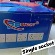 10x Brand New 1-Gang Switched Wall Sockets with Neon Indicator - 2
