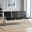 3-Person Full Leather Waiting Bench - 5