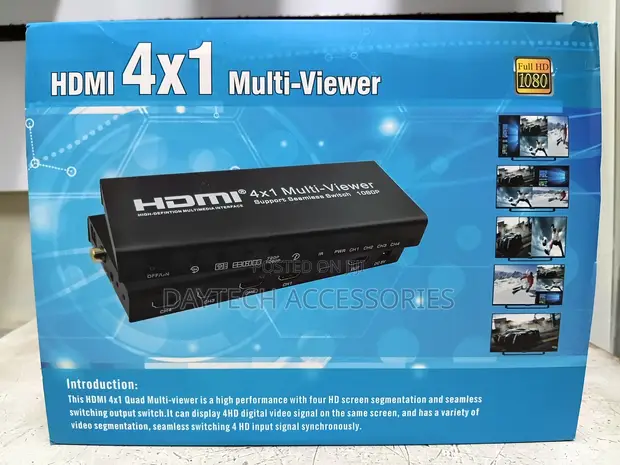 4K HDMI Multi-Viewer 4x1 Quad Screen Seamless Switcher - 1