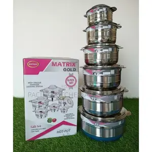 Matrix 6-Piece Insulated Hot Pot Set Stainless Steel Silver