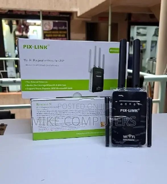 Pixlink 300Mbps Wireless-N WiFi Repeater - 1