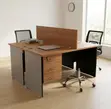 2-Seater Custom Workstation - Brown - 1