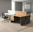 2-Seater Custom Workstation - Brown - 2