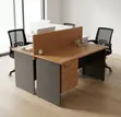 2-Seater Custom Workstation - Brown - 3