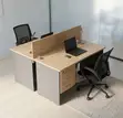 2-Seater Custom Workstation - Brown - 5
