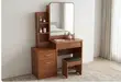 Modern Dressing Table with Mirror and Stool - 1