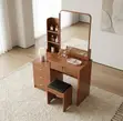 Modern Dressing Table with Mirror and Stool - 4