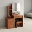 Modern Dressing Table with Mirror and Stool - 5