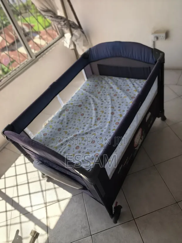 Baby Playpen/Cot/Bed with Changing Station & Mosquito Net - 1