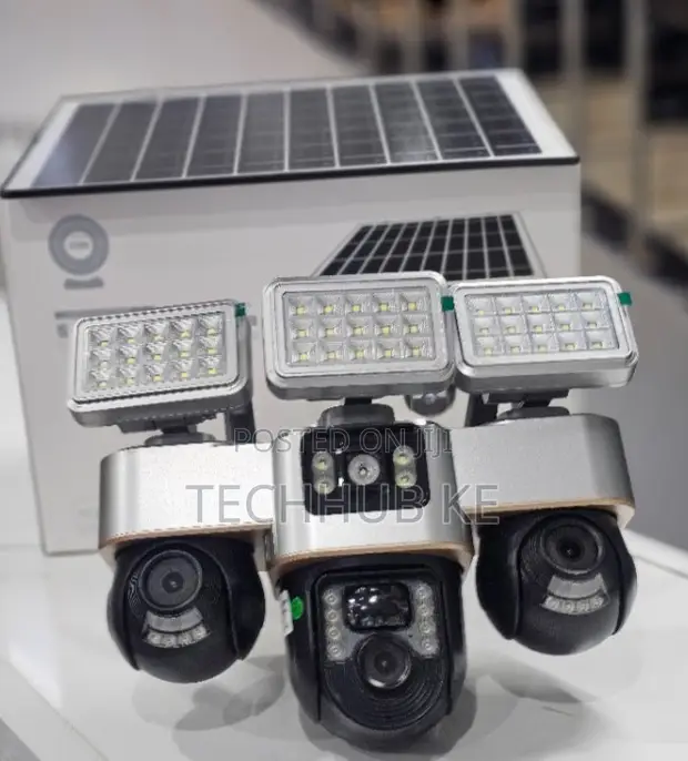 VTS 30 Triple Lens 4G Solar CCTV Camera with Floodlight - 1