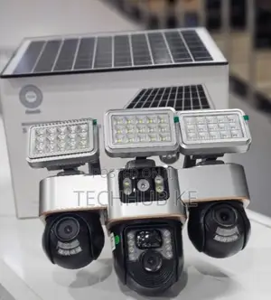 VTS 30 Triple Lens 4G Solar CCTV Camera with Floodlight