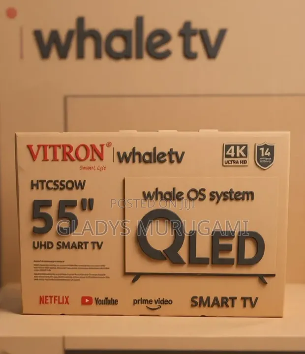 Vitron 55" QLED Whale TV - Mpya Kabisa - 1